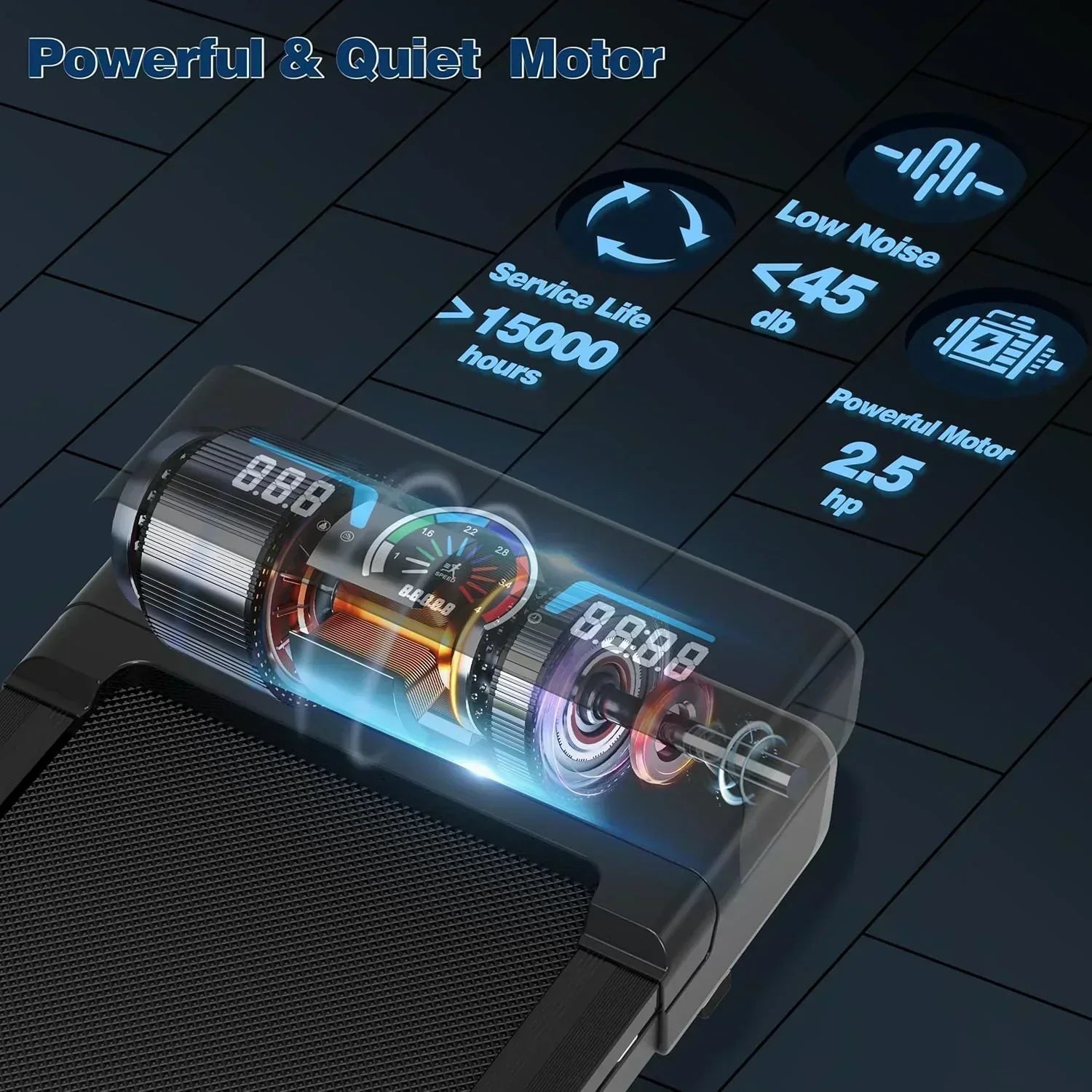 Home compact mountaineering treadmill LED screen Bluetooth speaker