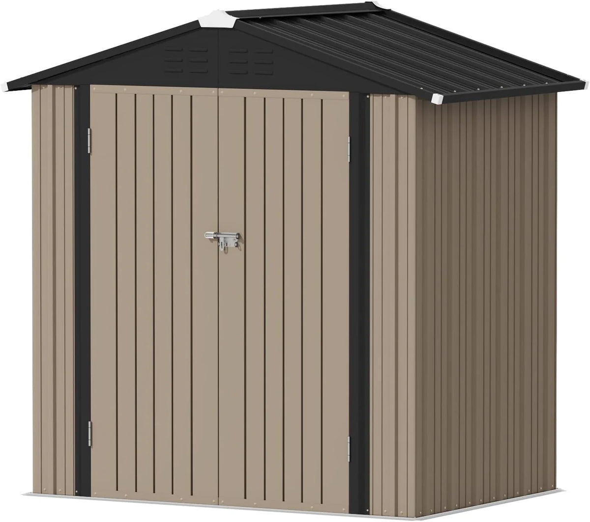 Devoko Outdoor Storage Shed 5 x 3 FT Lockable Metal Garden Shed Steel Anti-Corrosion Storage House with Single Lockable Door for Backyard Outdoor Patio