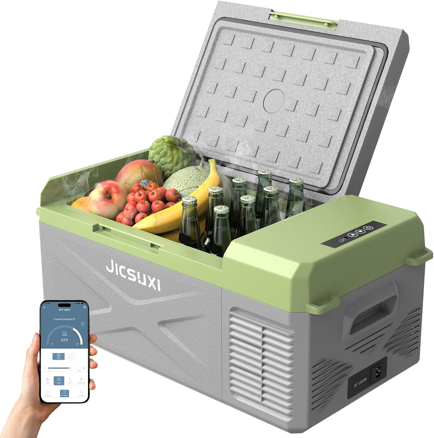 12V Car Refrigerator 17 Quart Portable Freezer 12 Car Fridge -4F~68F Compressor Electric Cooler