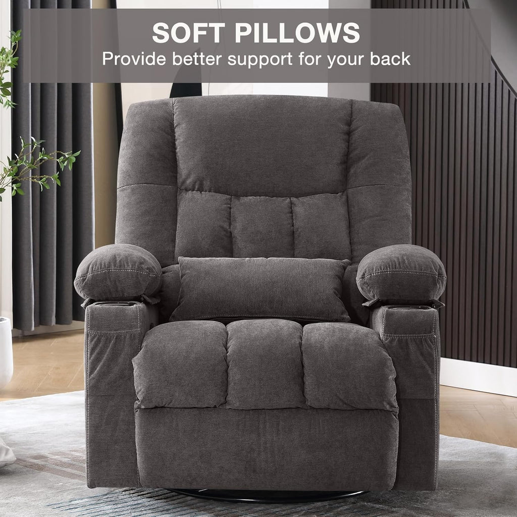 Massage rotating rocking lounge chair with vibration massage and calorie metering functions