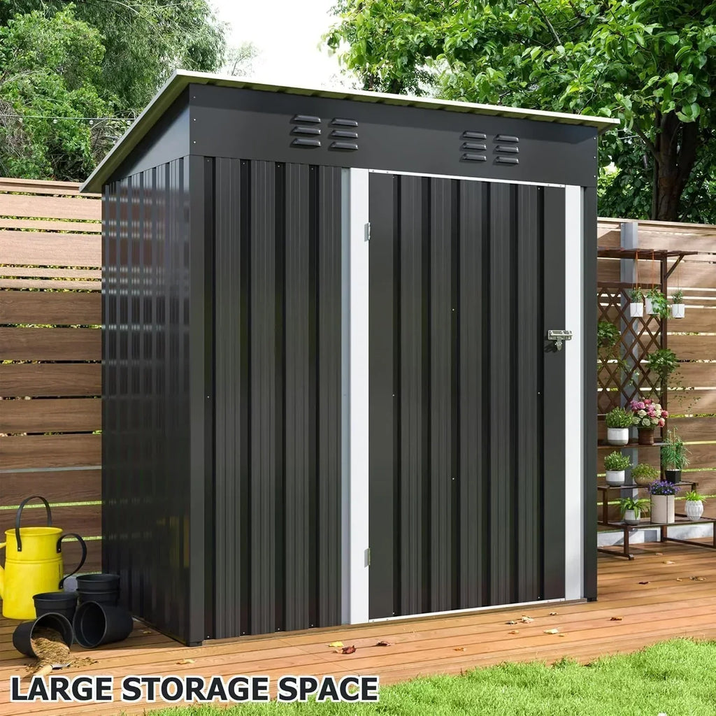 polar aurora 8x12 ft outdoor storage shed metal garden shed frame structure tool sheds