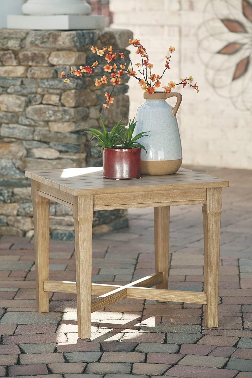 Coastal view outdoor terrace eucalyptus sofa