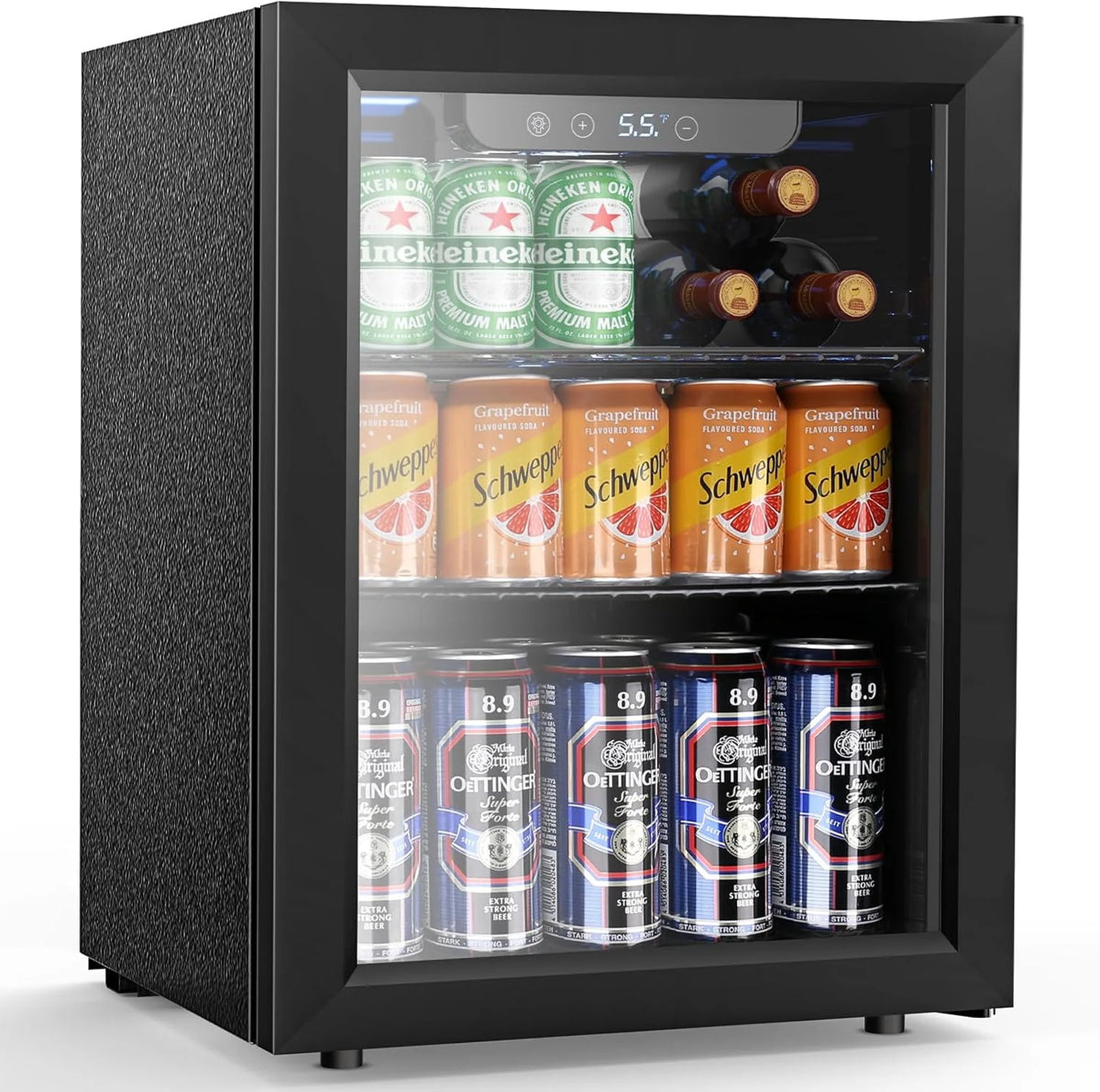 Electactic Mini Fridge 130 Can Beverage Refrigerator Cooler 3.2 Cu.Ft Drink Fridge
