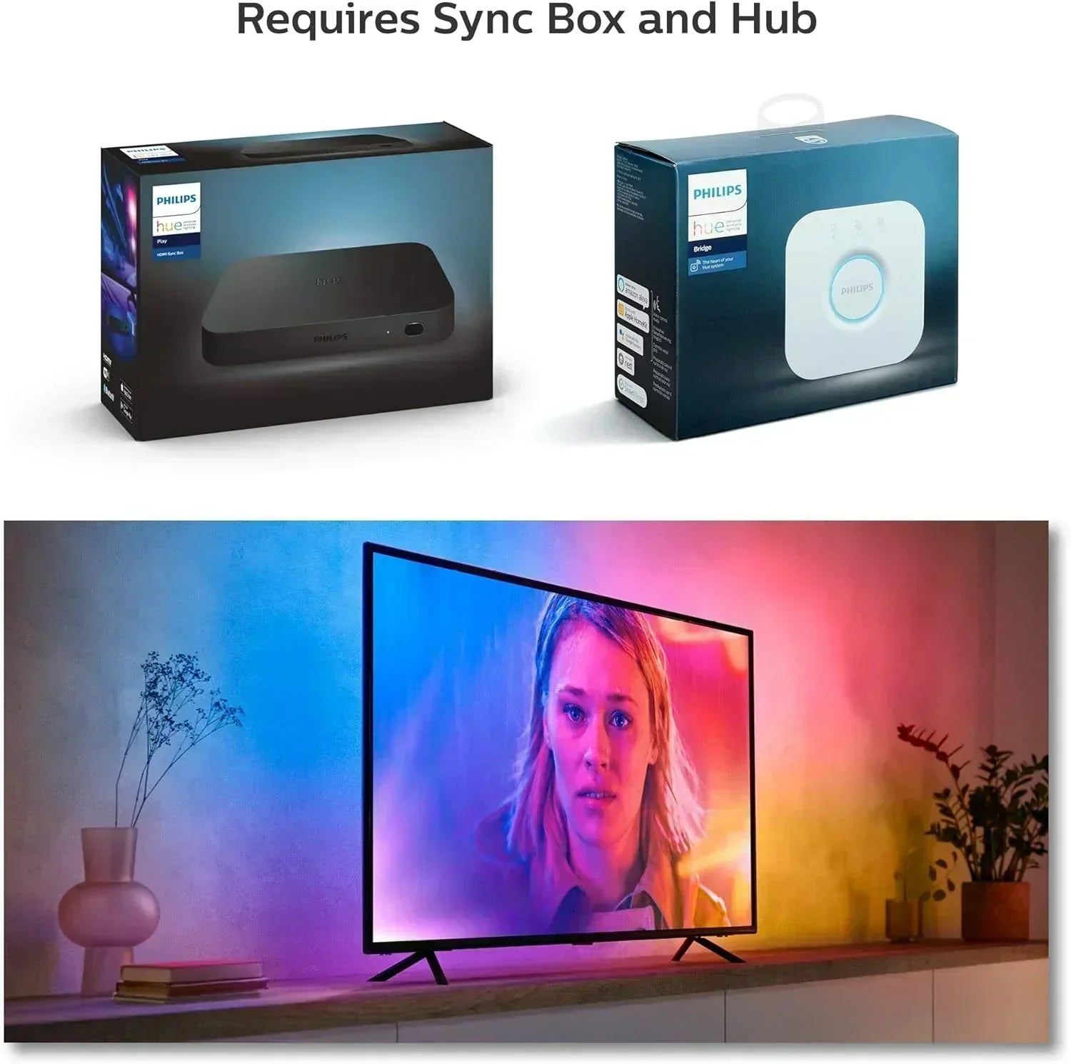 65-inch smart TV light strip flowing color-changing LED light strip backlight synced