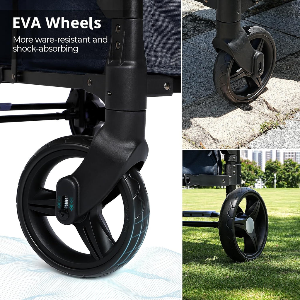 Stroller Wagon for Kids Wagon Stroller Toddlers 2 Seaters All-Terrain Baby Wagon Outdoor