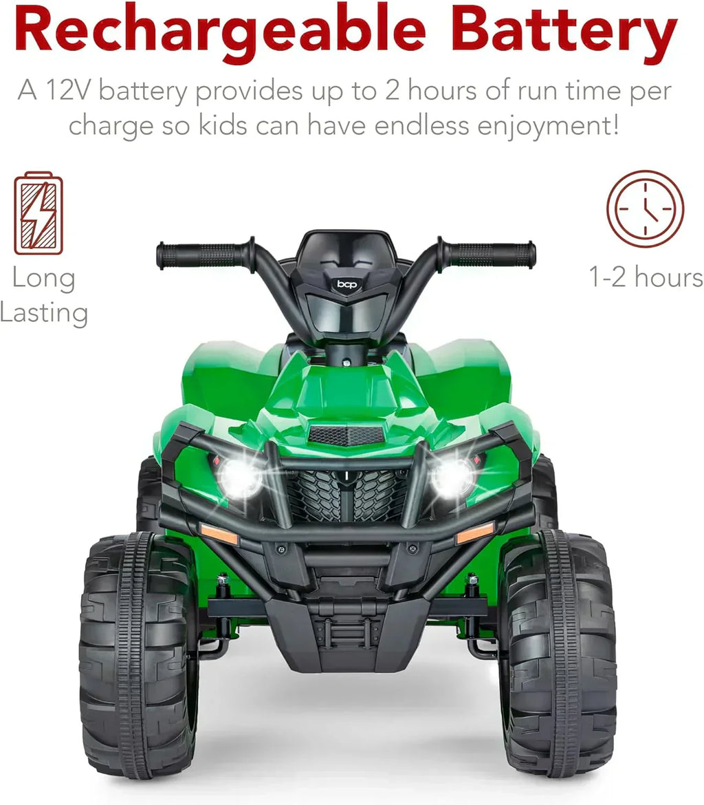 Best Choice Products 12V Kids Ride-On Electric ATV 4-Wheeler Quad Car Toy Bluetooth Audio