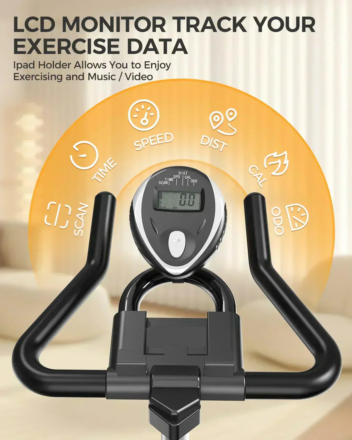 pooboo Exercise Bike Adjustable Magnetic/Brake Pad Resistance Silent Belt Drive Cycling Bike