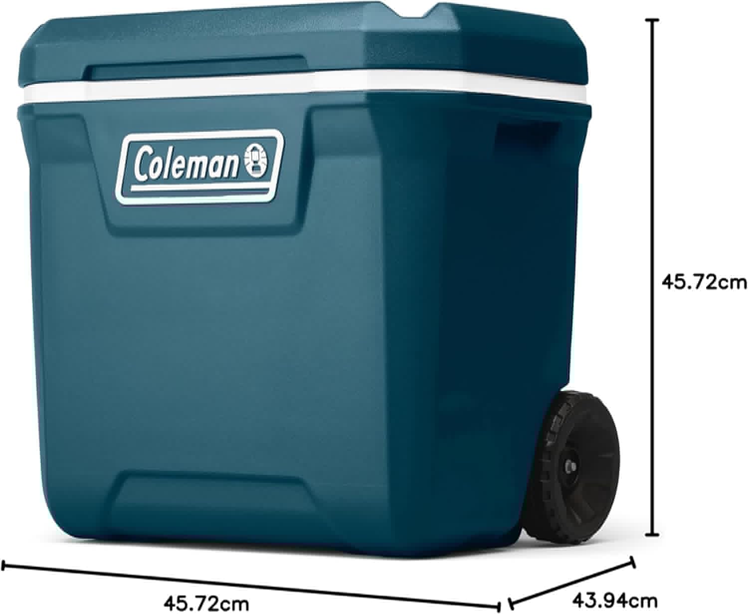 Coleman Insulated Portable Rolling Cooler with Wheels, Leak-Proof Outdoor Hard Cooler, Keeps Ice for Up to 5 Days, 100 Quart