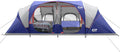 CAMPROS CP Tent 12-Person-Camping-Tents,3 Room Family Tents,Waterproof Windproof Family Tent with Top Rainfly,6 Large Mesh Windows,Double Layer,Easy Set Up, Portable with Carry Bag-20' x 9' x 72(H)