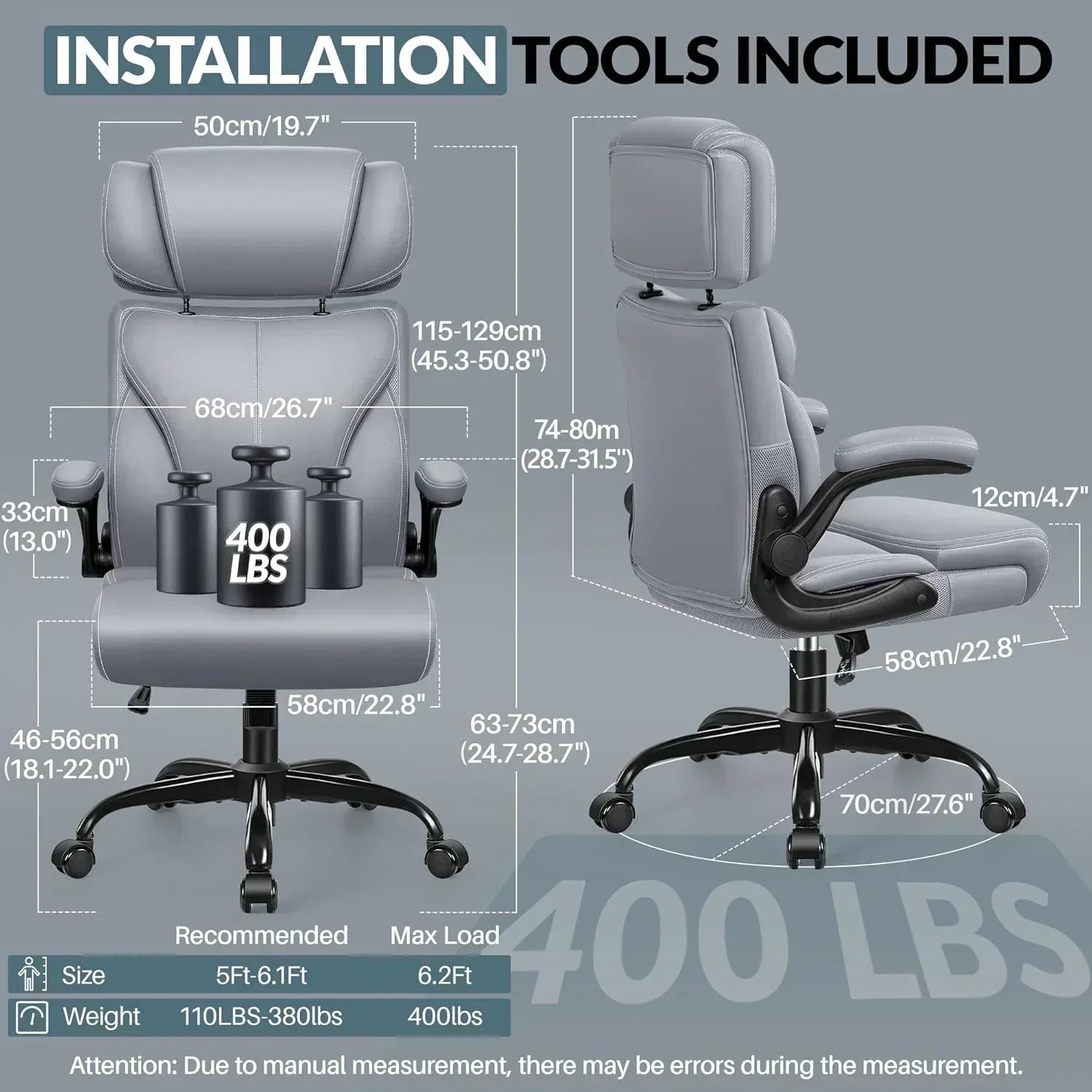 Office Chair Large High-Foot Computer Desk Chair Chair Lumbar Support Rotating Computer Chair