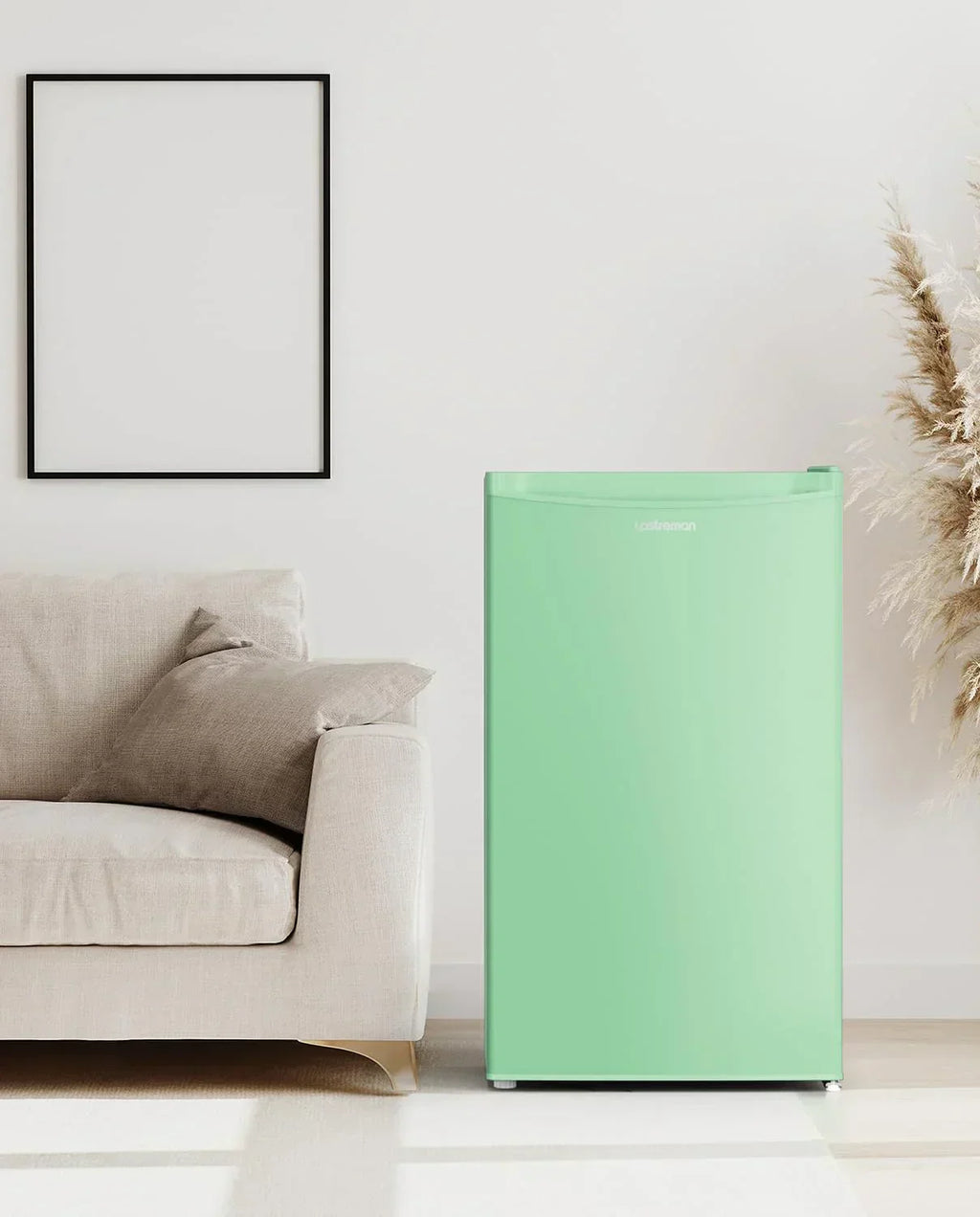 Upstreman 3.2 Cu.Ft Mini Fridge Freezer Single Door Fridge Dorm Fridge Adjustable Thermostat