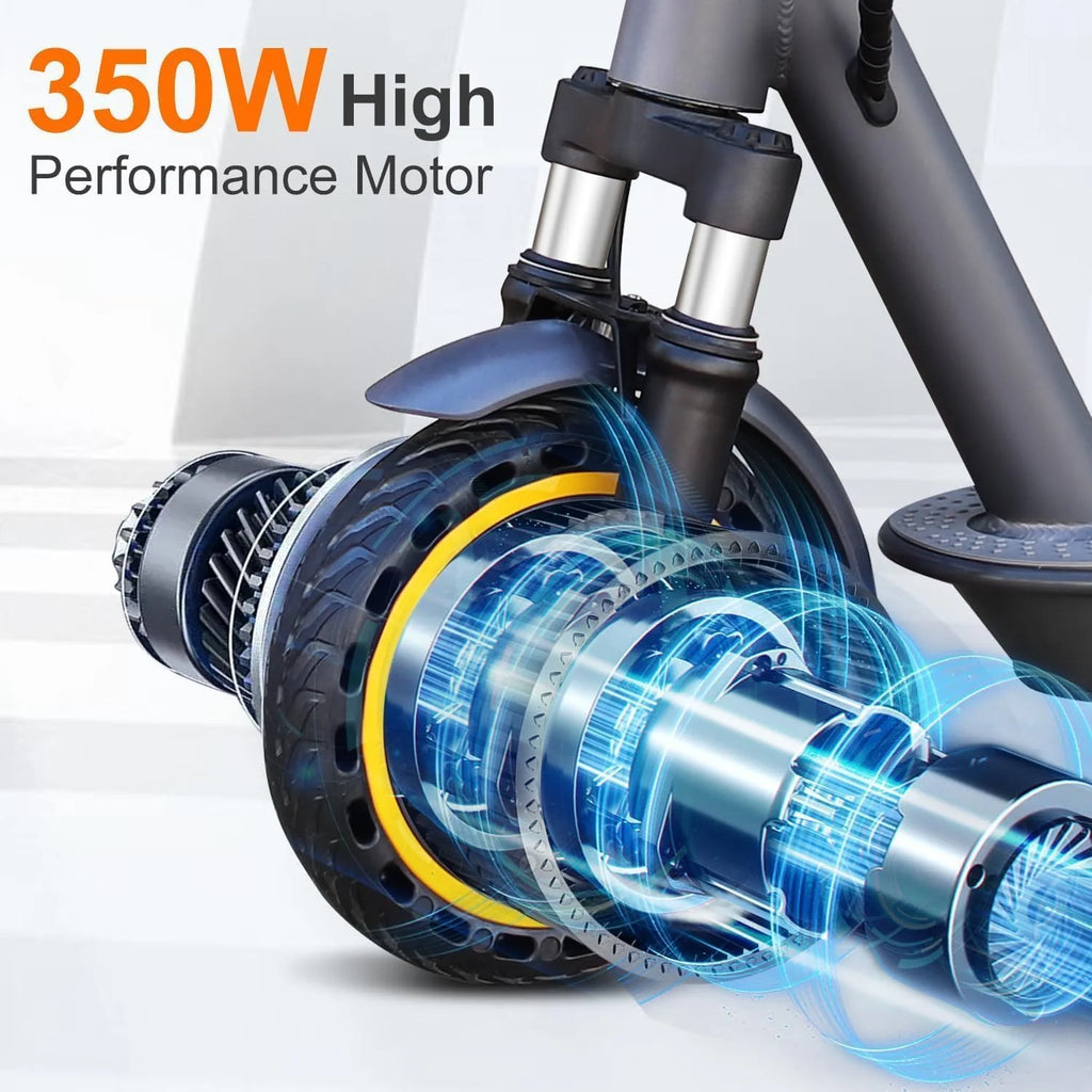 Electric Scooter, 350W/500W Powerful Motor, 8.5/10 Solid Tires, 19/22Mph, 28/21/12 Miles Range,Dual Braking