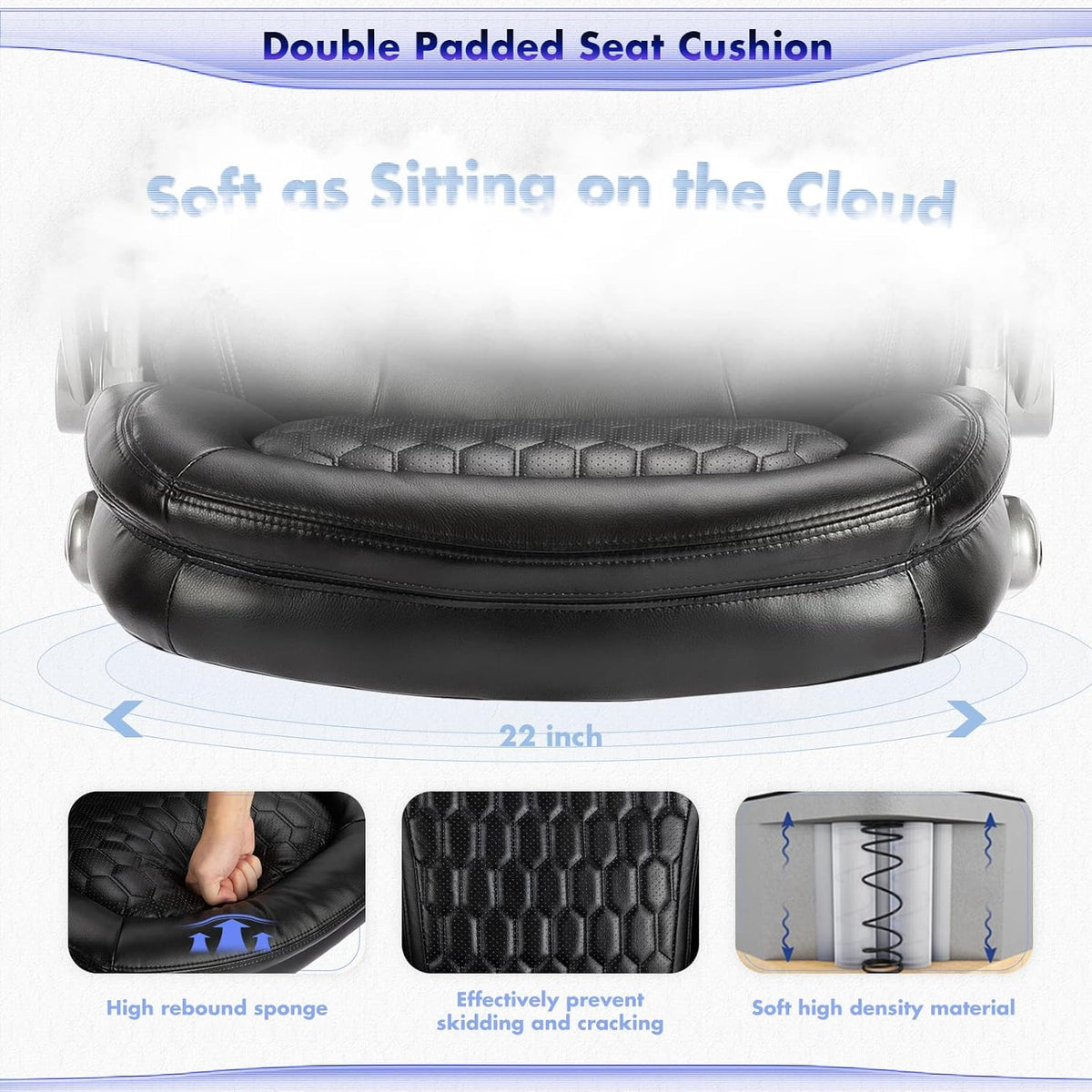 Executive Office Chair Computer Desk Chair Swivel Home Office Chair Upgraded Casters