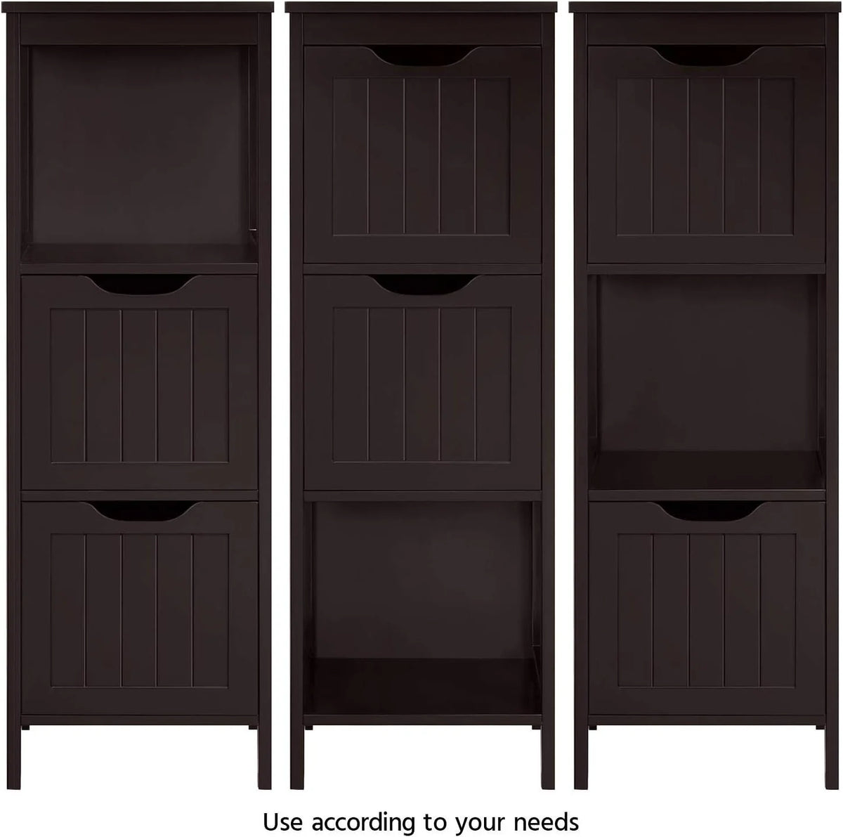 Bathroom Floor Cabinet, Wooden Storage Cabinet with 2 Drawers, Multifunctional Side Organizer Rack Stand Table