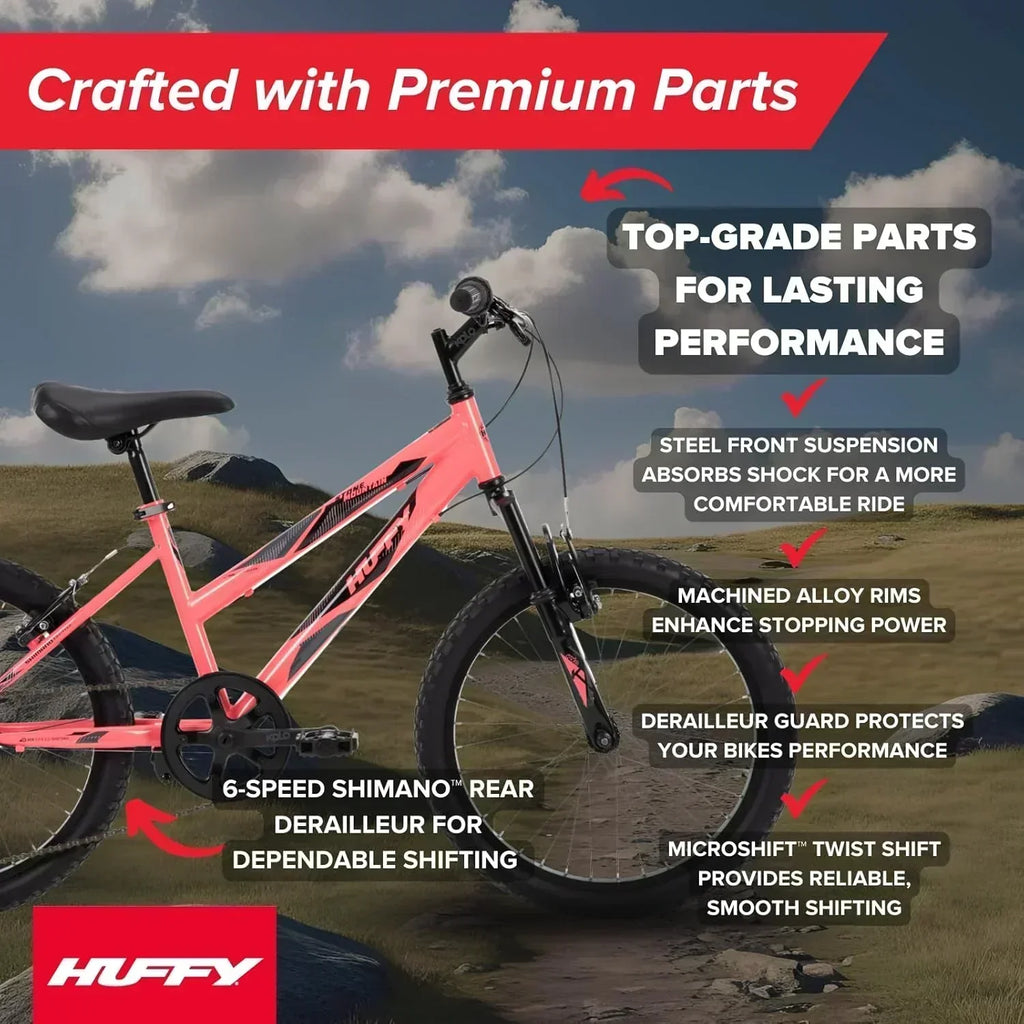 Huffy Stone Mountain Hardtail Mountain Bike for Boys/Girls/Men/Women 20/24/26 Sizes