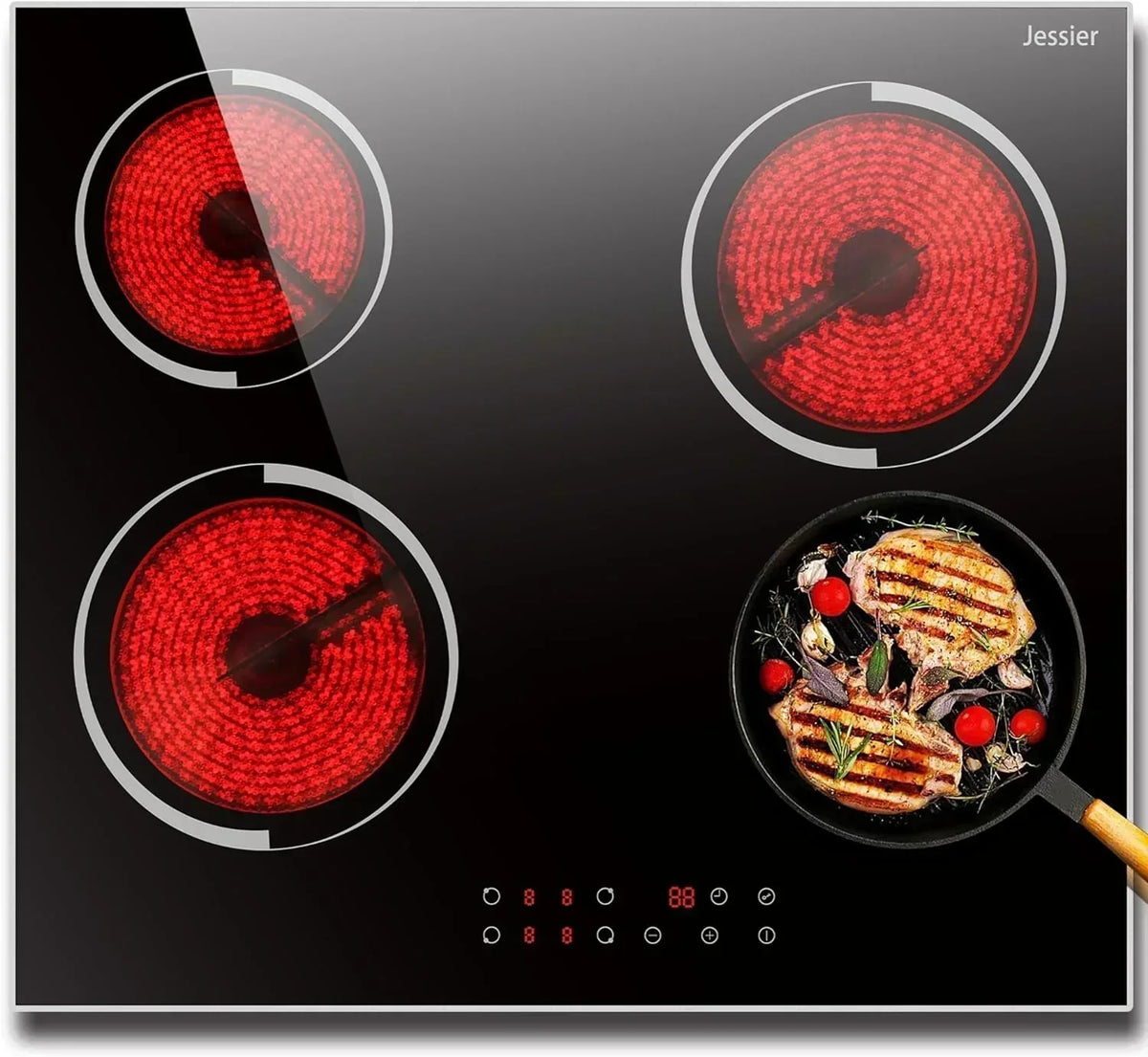 Electric Cooktop 30 Inch - 5 Burners Built-in Ceramic Cooktop 30 Electric Stove Top