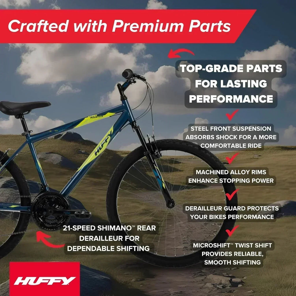 Huffy Stone Mountain Hardtail Mountain Bike for Boys/Girls/Men/Women 20/24/26 Sizes