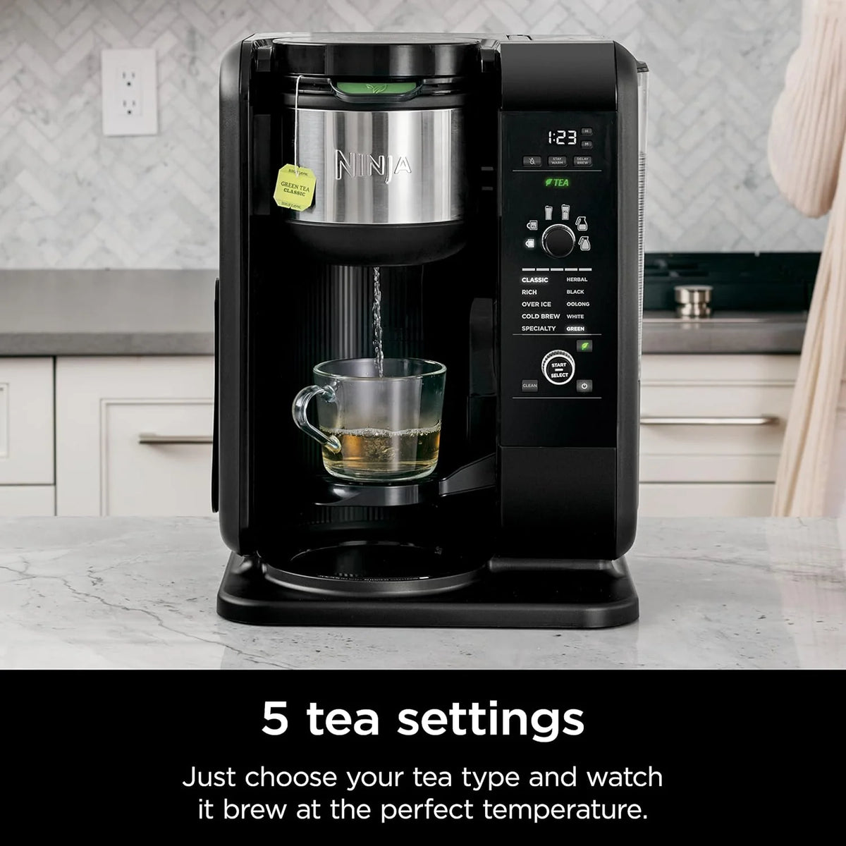 Ninja Hot and Cold Brewing System, Tea and Coffee Maker with Auto-iQ, 50 oz Thermos, and Frother