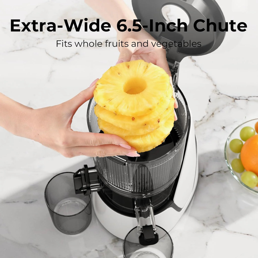 EanOruus Juicer Machines, 3 in 1 Cold Press Juicer with Extra Large Chute 100 oz Large Capacity