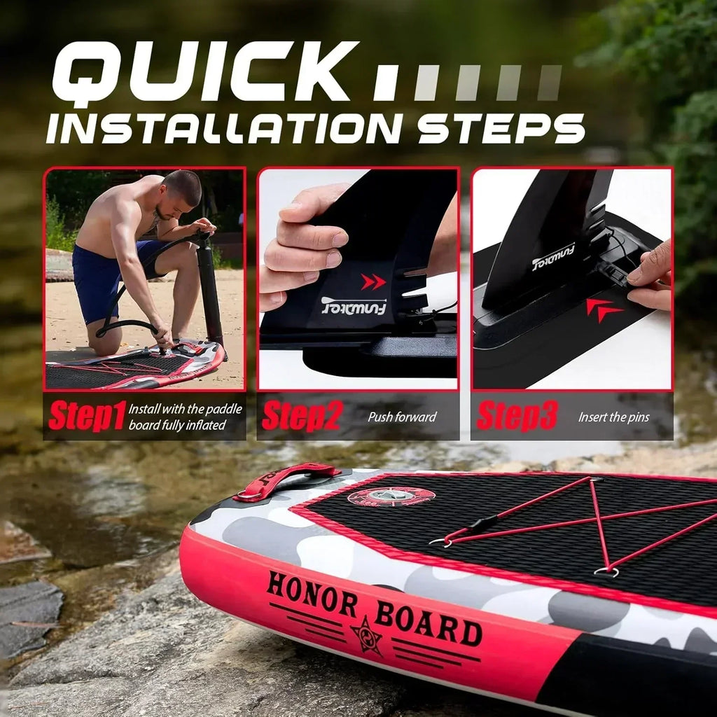FunWater Inflatable Stand Up Paddle Board Premium SUP Paddle Accessories EVA Deck