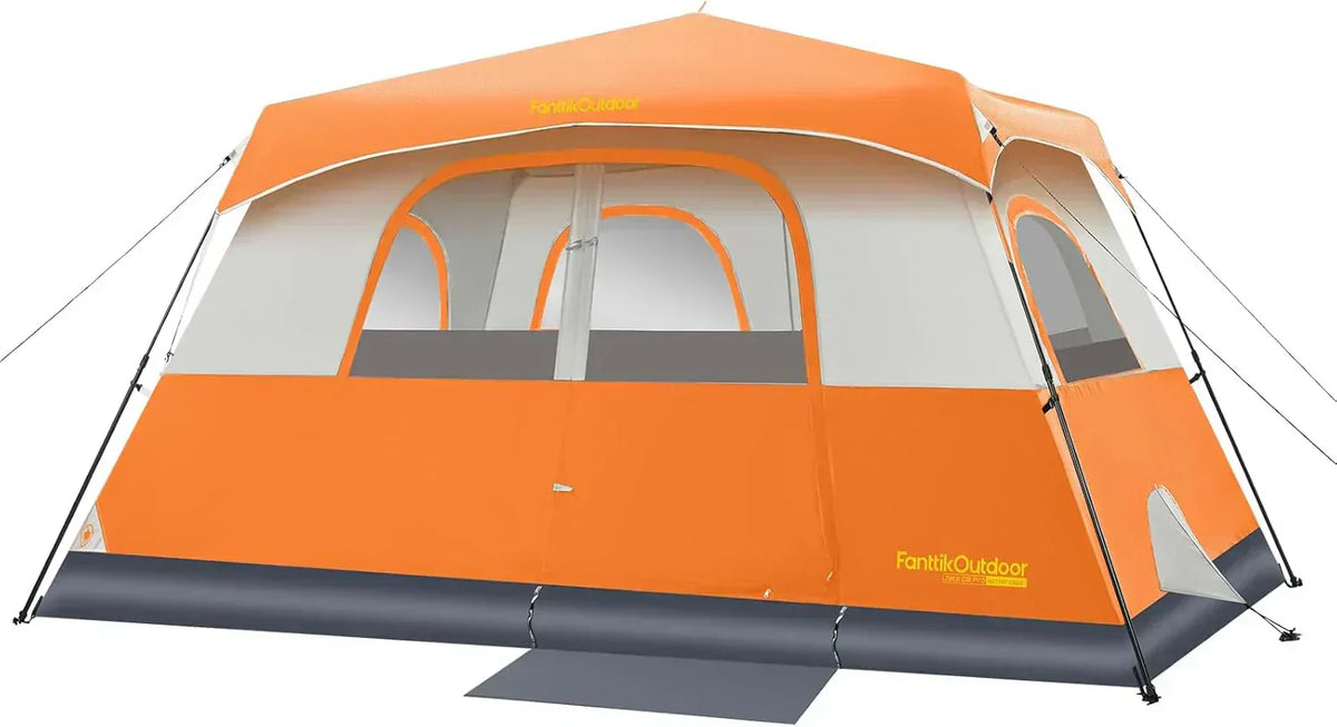 Portable camping tent for 4/6/8/10 people with instant cabin and rainproof and windproof