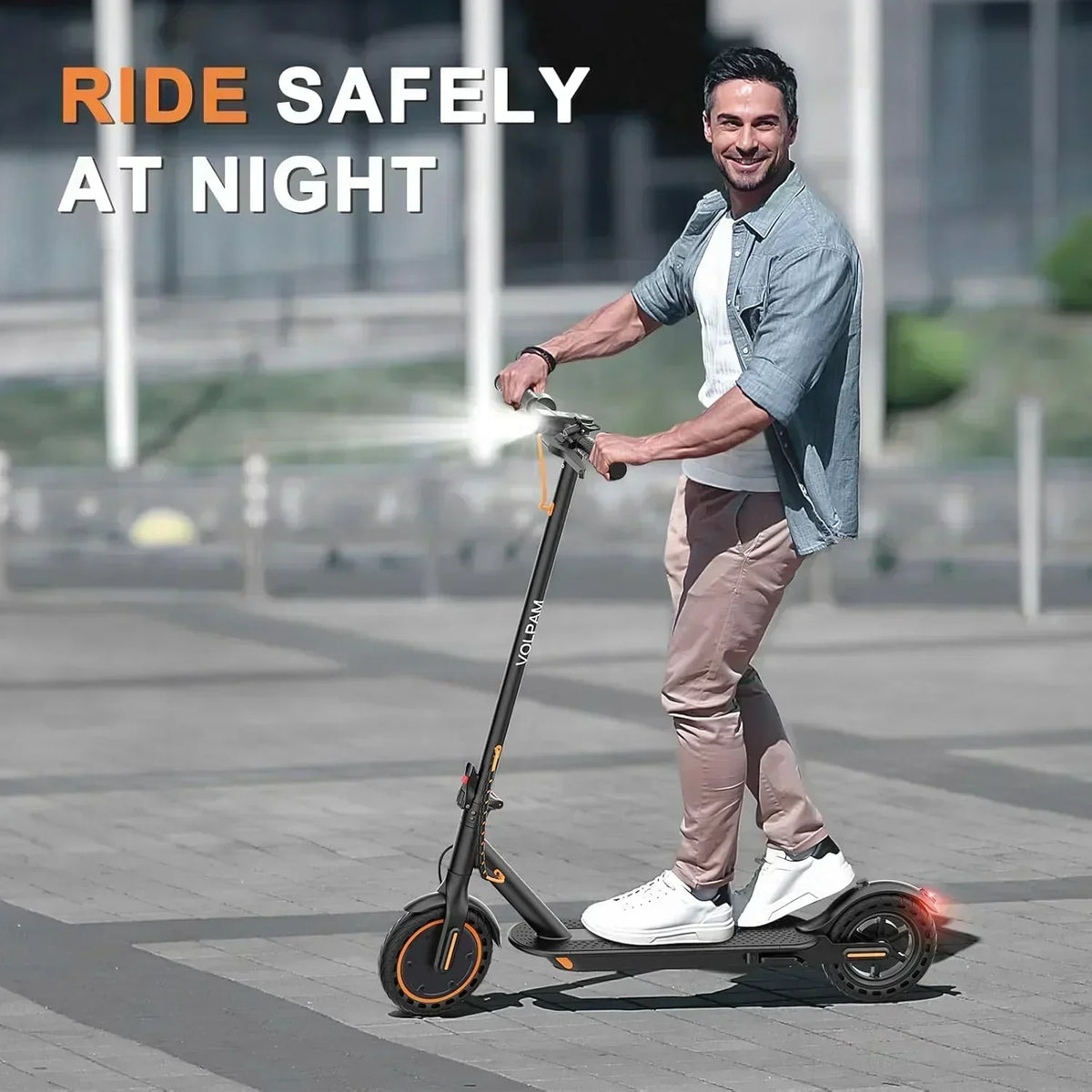 Electric Scooter 350W/500W Powerful Motor 8.5/10 Solid Tires 19/22Mph 28/21/12 Miles Range