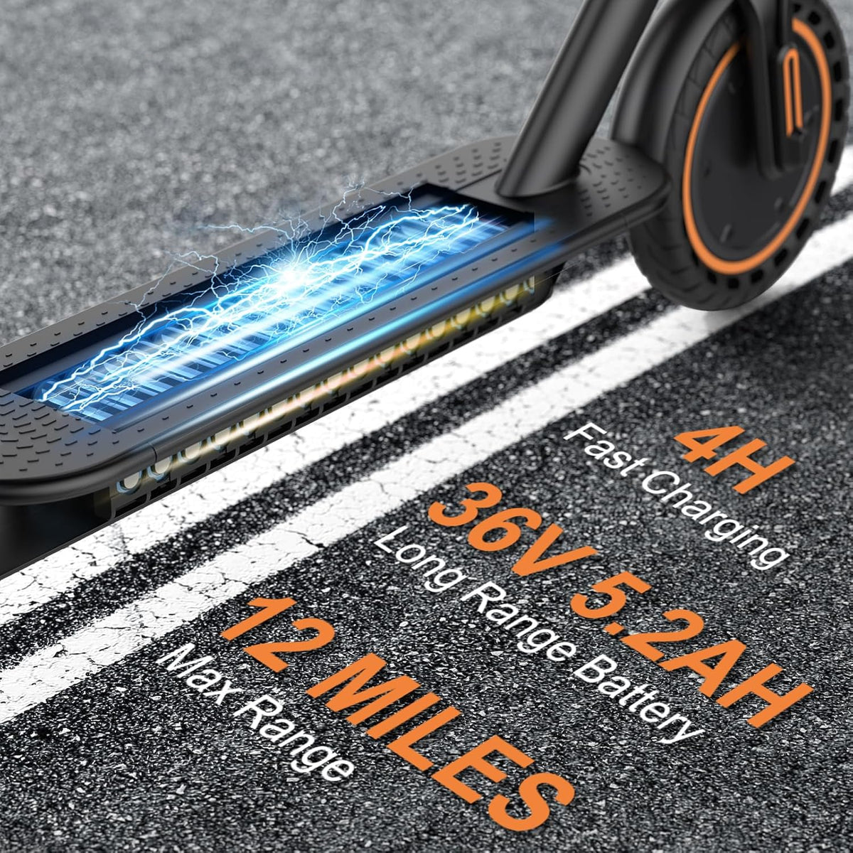 Electric Scooter, 350W/500W Powerful Motor, 8.5/10 Solid Tires, 19/22Mph, 28/21/12 Miles Range,Dual Braking