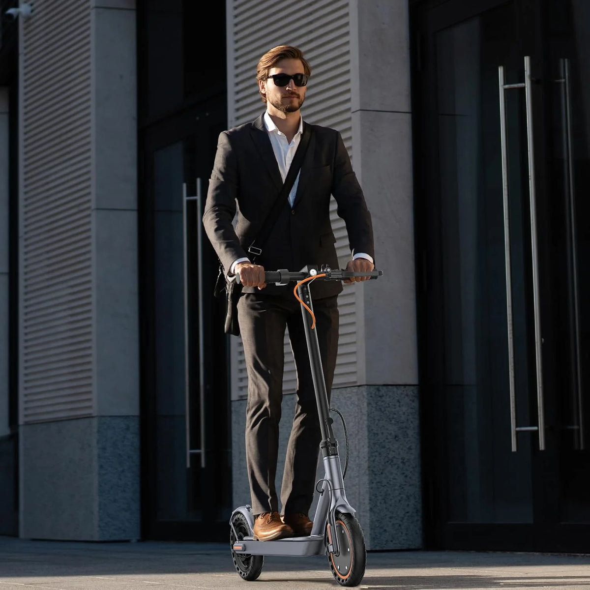 Electric Scooter, 350W/500W Powerful Motor, 8.5/10 Solid Tires, 19/22Mph, 28/21/12 Miles Range,Dual Braking