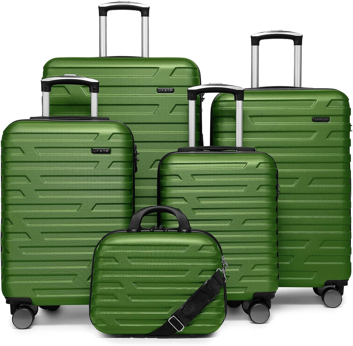 Luggage 6-piece hardshell expandable suitcase lightweight travel carry-on luggage set