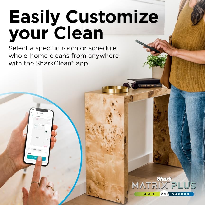 Robot Vacuum & Mop Combo Powerful Suction Matrix Plus 60-Day Debris Capacity