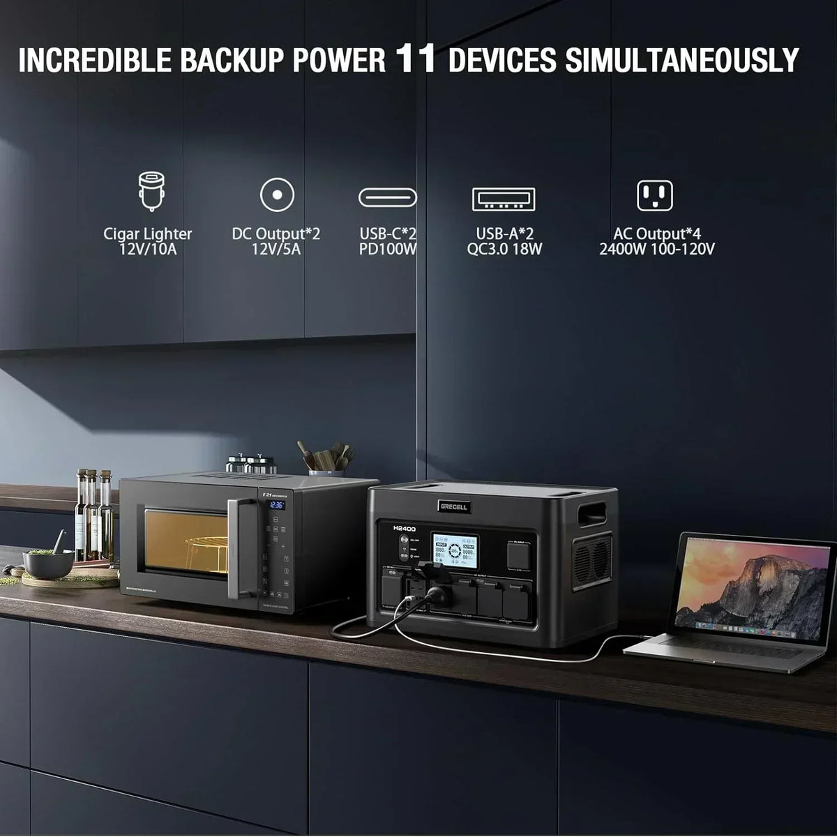 Portable Power Station 300W (Peak 600W) 230.88Wh Solar Generator 60W USB-C PD Output
