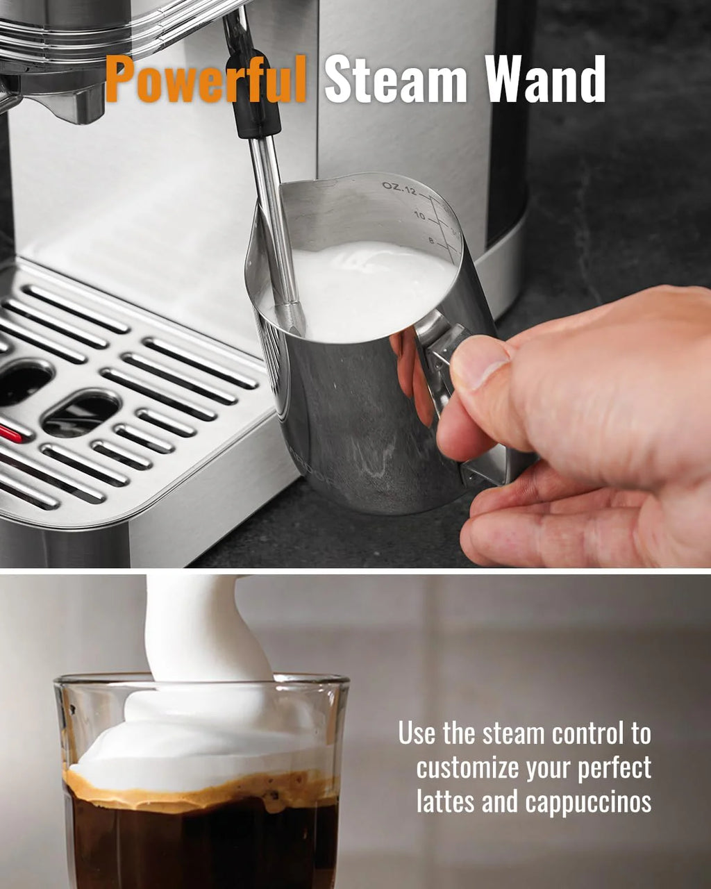 SHARDOR Espresso Machine 20 Bar, Professional Espresso Machine with Milk Frother and Touchscreen