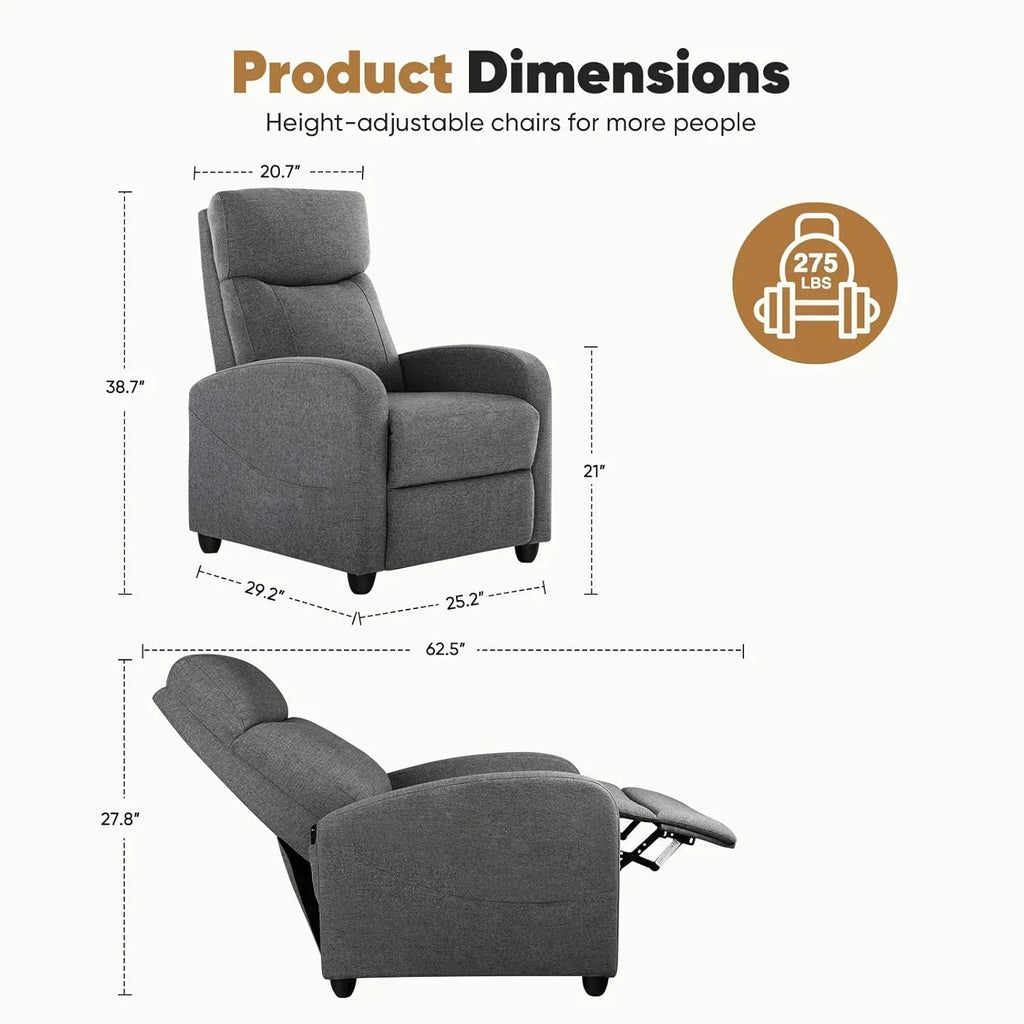 Adult recliner living room massage recliner adjustable home theater chair single sofa