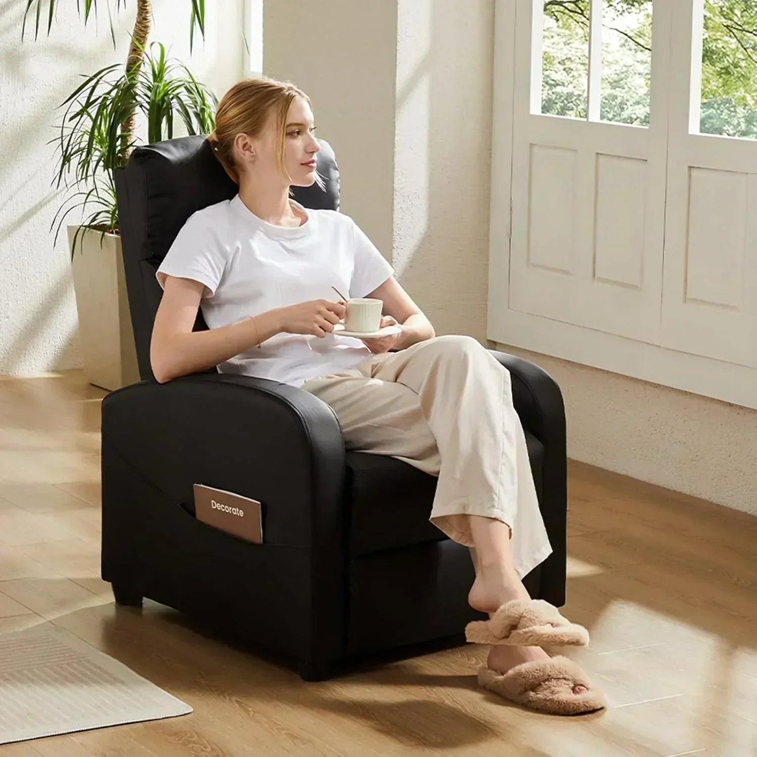Adult massage recliner adjustable home theater seat modern fabric recliner