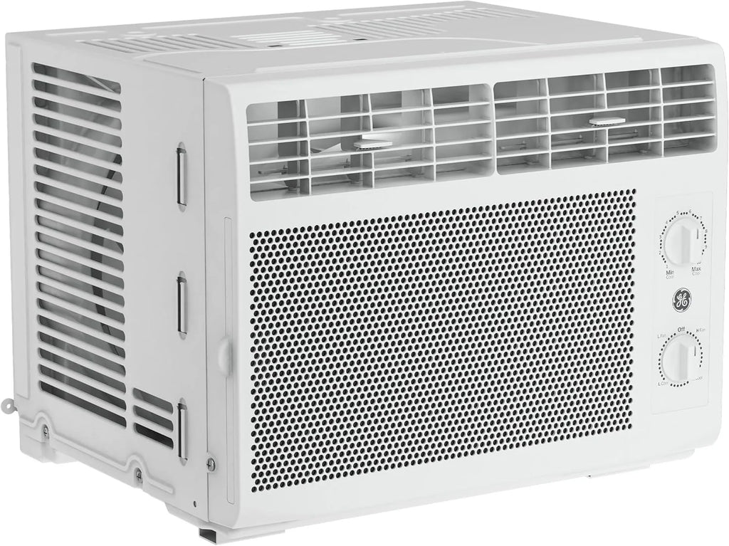 GE Window Air Conditioner Unit, 6,000 BTU for Small Rooms up to 250 sq ft. with Adjustable Fan and Cooling Settings, Perfect for Small Bedroom or Living Room, Easy Install Kit Included, White