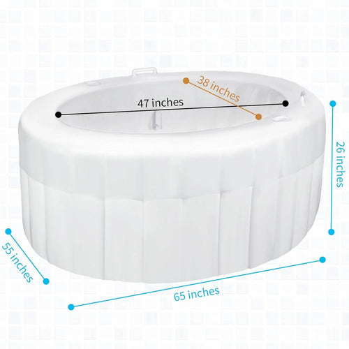 1 Set Birth Pool with Liner Including 1 Inflatable Home Birthing Pool 1 Liner Birthing Tub White Water Birth Tub for Labor Expectant Mothers Doula Midwife Supplies 65 L x 55 W x 26 H