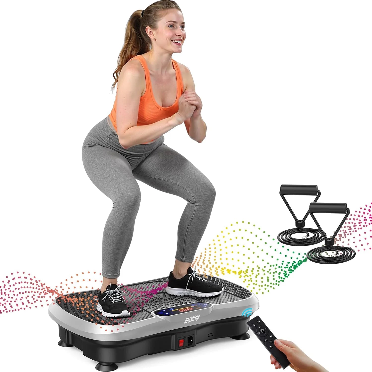 AXV Vibration Plate Fitness Platform Trainer Suitable for men and women to lose weight and burn fat at the gym