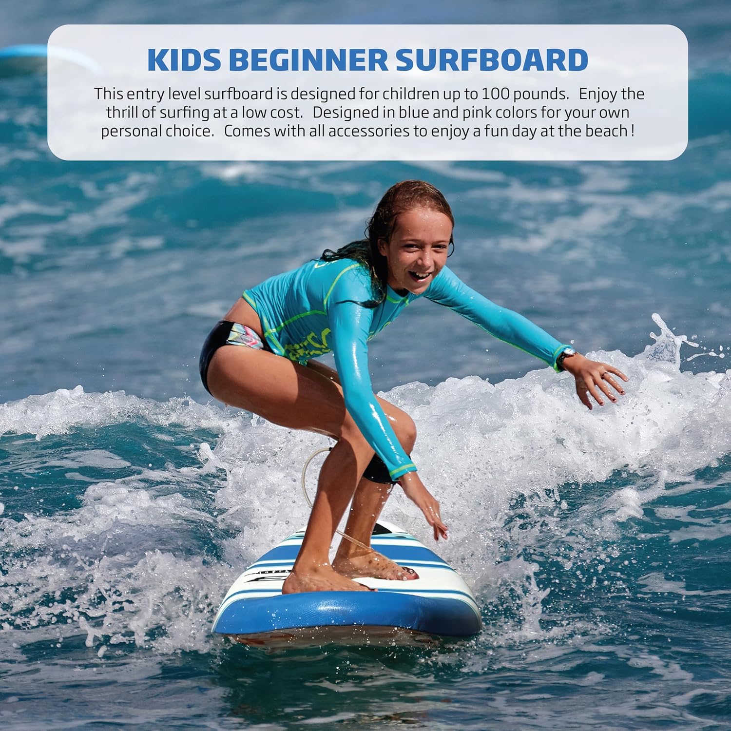 6 FUNBOARD Surfboard Softboard Foam Include (3) Fins 6 Foot Leash and (2) Wood Stringers