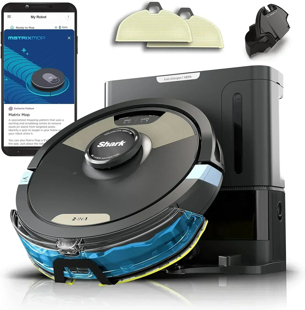 Robot Vacuum & Mop Combo Powerful Suction Matrix Plus 60-Day Debris Capacity