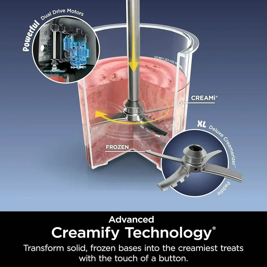 Ninja NC301 CREAMi Ice Cream Maker for Gelato Mix-ins Milkshakes Sorbet Smoothie Bowls More