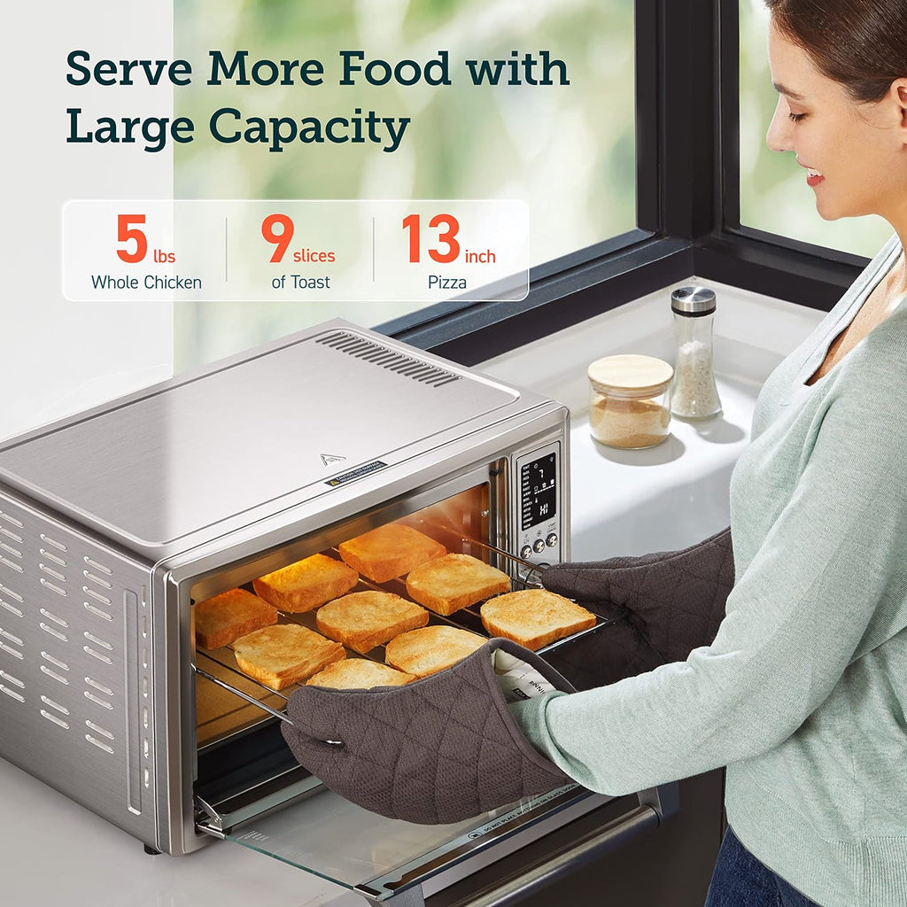 Air Fryer Toaster Oven Combo 13-in-1 32Qt APP Voice Control Convection Oven Countertop