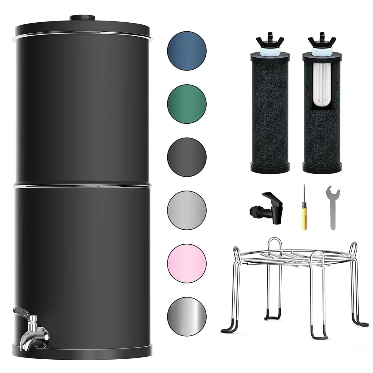 Purewell three-stage 0.01��m ultrafiltration gravity water filtration system 304