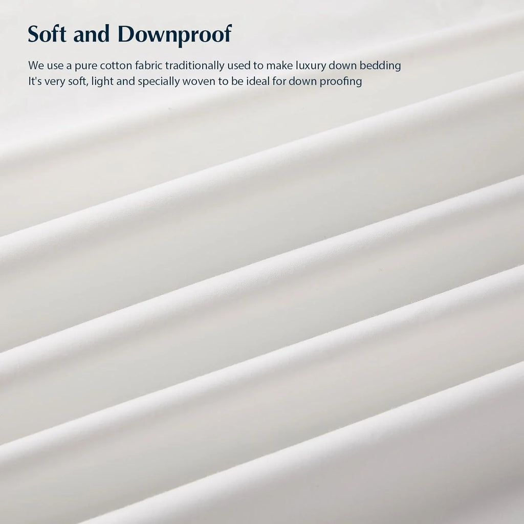 Goose feather duvet queen size, 100% cotton super fluffy white duvet core, soft and breathable