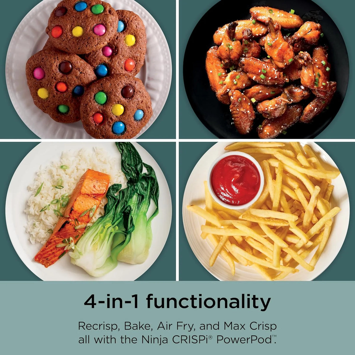 Ninja Crispi 4-in-1 Portable Glass Air Fryer Cooking System