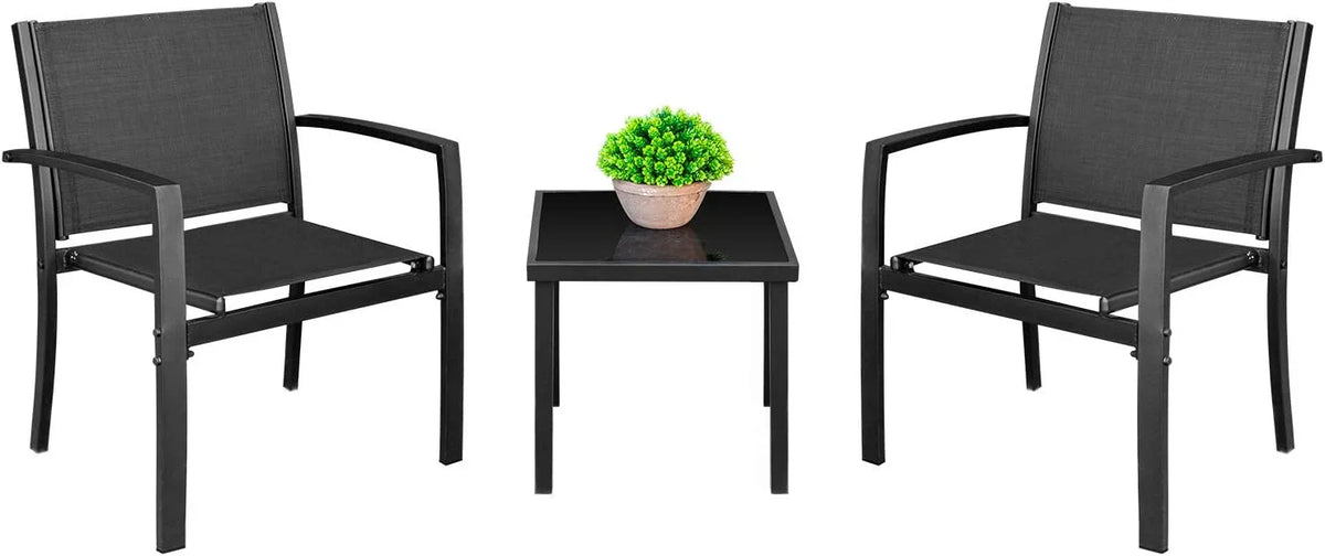 Homall Patio Dining Set 7 Pieces Outdoor Furniture with Large Table and 6 Textilene Chairs