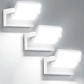 Outdoor LED Wall Light 40W Adjustable Modern Exterior Wall Mount Fixture 6000K Waterproof Black Lighting for Home and Yard