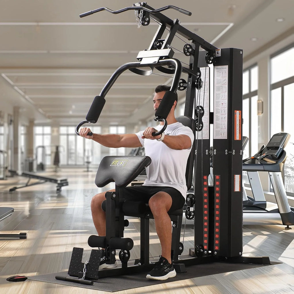 BalanceFrom Multifunctional Steel Frame Home Gym Machine with Floor Mat