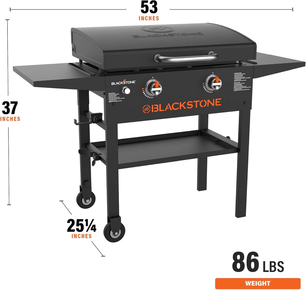 Blackstone 1883 Original 28 Griddle with Integrated Protective Hood Counter Height Side Shelves