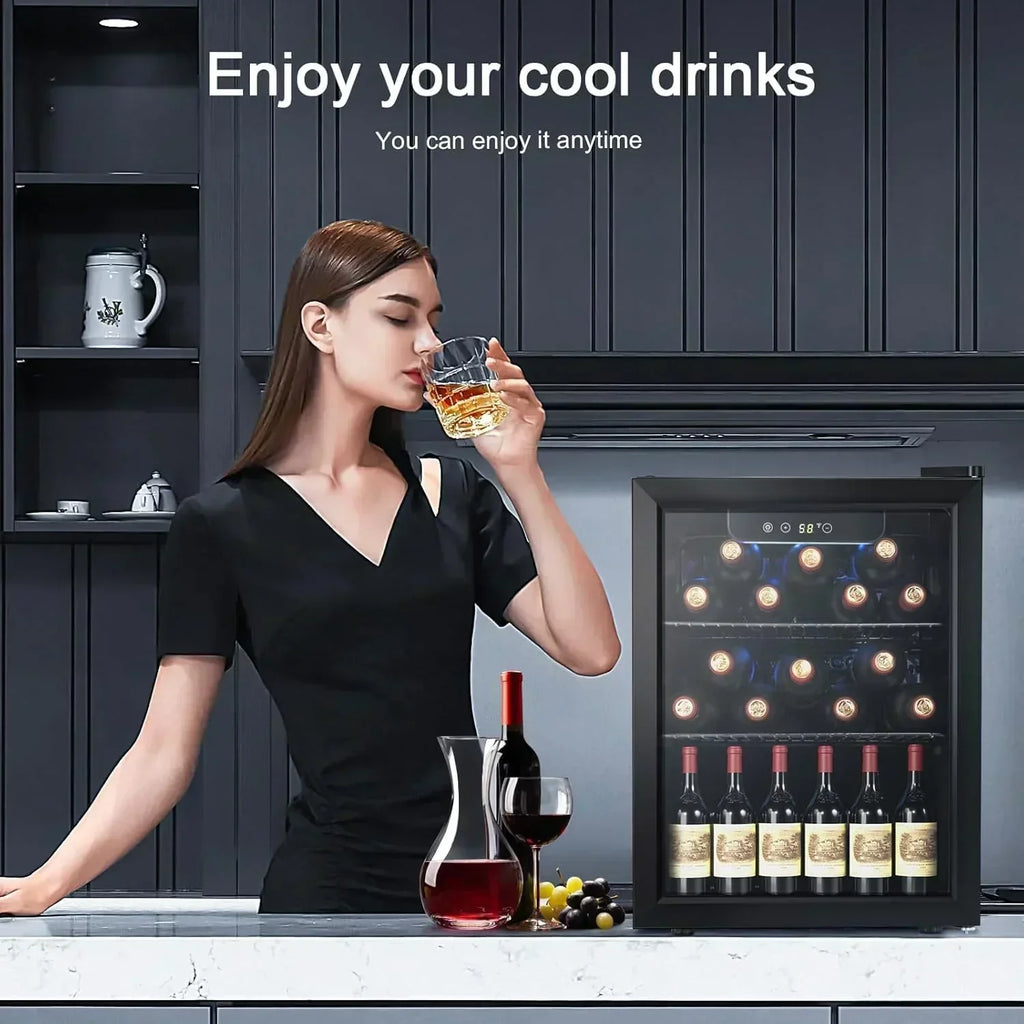 Antarctic Star 26 Bottle 130 Can Wine Cooler/Cabinet Beverage Refrigerator Cellar Beer Clear Glass