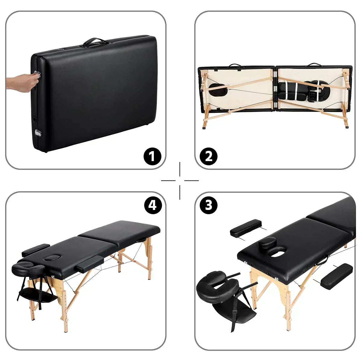 Yaheetech Massage Table Portable Lash Beds Spa Bed Massage Couch Foldable Spa Tables